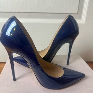 Jimmy Choo Dark Blue Heels 37.5 box and dust bag incl.